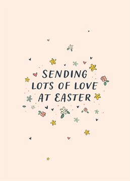 A pretty card with mini floral illustrations, perfect for wishing someone special a Happy Easter.