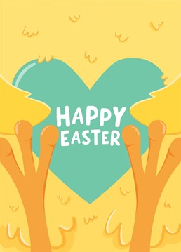 Send a special someone, or family, love and Easter wishes with this super cute card featuring an Easter Chick holding a love heart. Designed by Macie Dot Doodles.