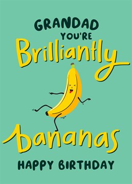 The perfect birthday card for a Grandad who is brilliantly bananas! Designed by Macie Dot Doodles.