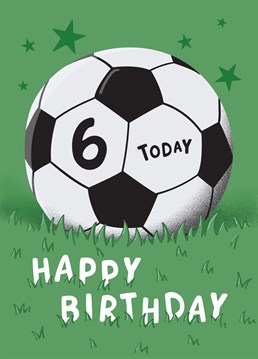 The perfect 6th birthday card for any football fan! Designed by Macie Dot Doodles.
