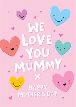 A super cute and colourful card perfect for wishing a special Mummy Happy Mother's Day from the kids. Designed by Macie Dot Doodles.
