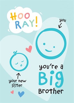 Becoming a new big brother is a big deal! Share the excitement of welcoming a new baby sister in to the family with this cute and colourful card. Designed by Macie Dot Doodles.