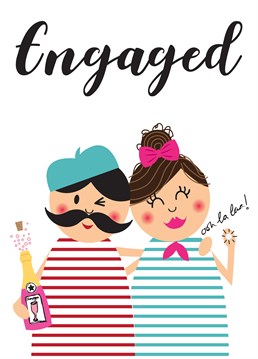 Celebrate their amazing news and send them this adorable Engagement card from Memelou!