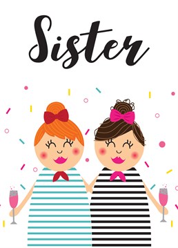 If your sister is as chic and stylish as this fabulous Birthday card by Memelou, then this is the perfect one for her!