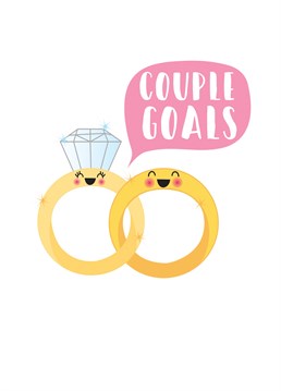 Congratulate the perfect couple on being linked for life with this cute wedding Engagement card by Memelou.