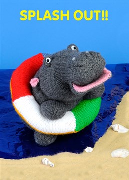 Try not to go too overboard on your birthday this year like this hilarious hippo, but ahh, what the heck! Designed by Mint.