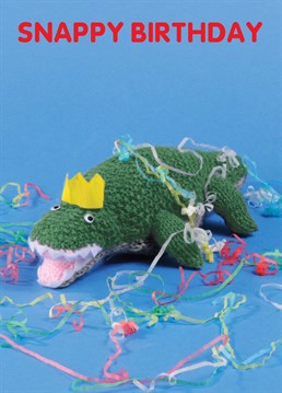 This croc sure knows how to get down low on the dancefloor - he wins the limbo competition everytime! Wish them a whirlwind of a birthday celebration with this fun Mint card.