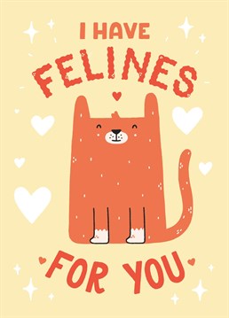 For your cat loving loved one, show how they are purrfect for you with this cat valentines card.