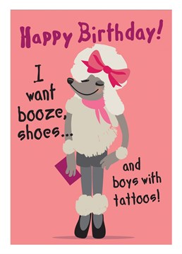 Send this card to a young scamp about town - who knows exactly what they want for their birthday!