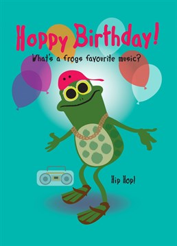 Who doesn't love a good joke on their birthday. Send this funny frog card and guess his favourite music genre!!