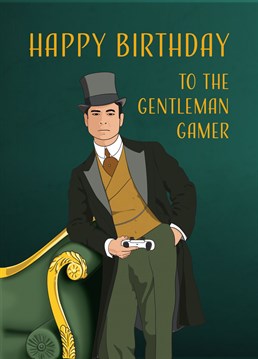 The perfect birthday card for a dad, husband or boyfriend who enjoys gaming. Designed by Mr Muir.
