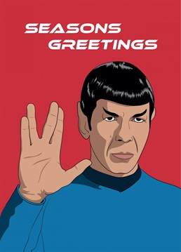 A Spock Christmas card perfect for all Star Trek fans. Designed by Mr Muir.