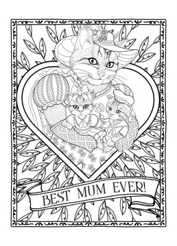 Let your mum know how amazing she is with this super cute retro vintage cat cuddling her two kittens card. Ideal for birthday, get well, Christmas or just because.