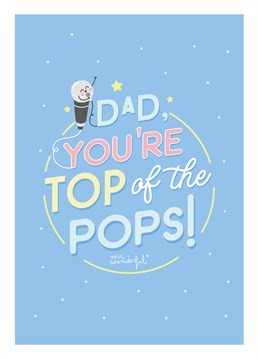 Dedicate this one to Dad and tell him he's Number One with this super nostalgic design by Mr Wonderful.