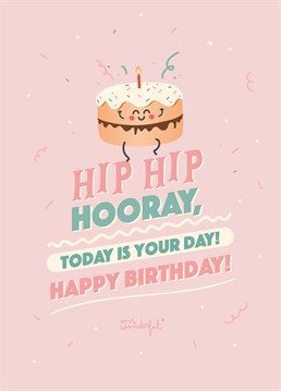 Cake their day extra sweet with this pastel-perfect birthday card by Mr Wonderful.