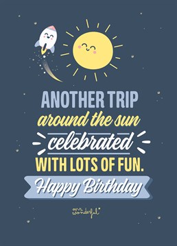 Commemorate another year older with this Mr Wonderful birthday card.
