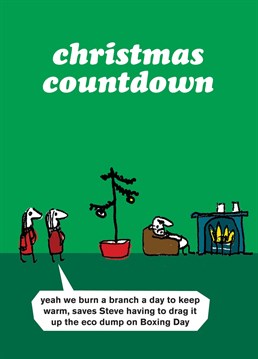 Send this funny Christmas card to someone who likes to save money during the festive season! Designed by Modern Toss