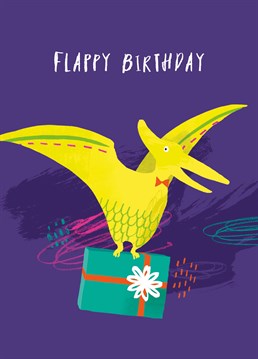 Swoop in and save the day with this dinos-awsome birthday design by Middle Mouse.