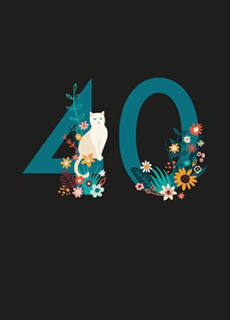 Wish them a very happy 40th birthday with this pretty Midnight Garden card, designed by Middle Mouse