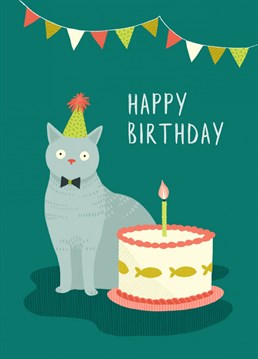 I made this cake with my own fair paws! Send them your happy birthday wishes with this cute cat card, designed by Middle Mouse.