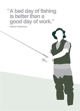 This My World Birthday card is ideal for any fishing fanatic out there for any occasion.
