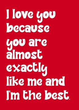 Send some fun and laughter with this funny card to your beloved partner.