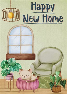 Send your loved one well wishes with this happy new home card.
