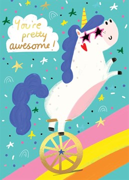 What's more awesome than a Unicorn? Your friend of course!! Let them now how awesome they are with this cute Anniversary card.