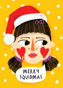 Merry SQUIDMAS Card. Send your friend this Funny Christmas card by Nichola Cowdery