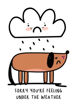 Heartfelt Sentiment Card for those friends feeling under the weather.   Say it with Chappy!!