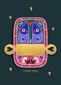 Celebrate 10 Years Of Love With This Charming Sardine Tin Anniversary Card.