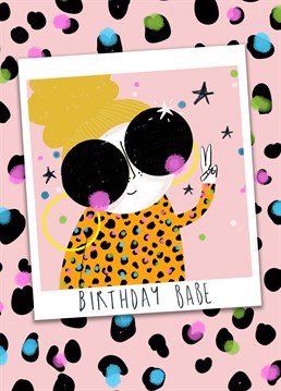 Celebrate a super stylish and sassy babe on her birthday with this cute design by Nichola Cowdery,