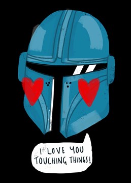 Take your hypthetical Mandalorian helmet off and show off your feelings with this brilliant Valentine's card by Nichola Cowdery.