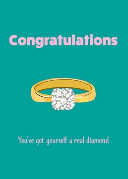 A cute design for a friend who's just got engaged to a real diamond. Lucky, lucky them.