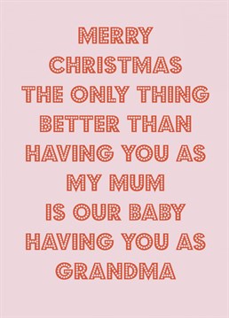 Send Grandma to be Christmas wishes with this sweet and sentimental pregnancy announcement card. Designed by Nicola Jo Studio.