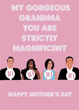 If your gorgeous grandma the biggest Strictly Come Dancing fan, this is the Mother's Day card for her. Designed by Nicola Jo for Scribbler.