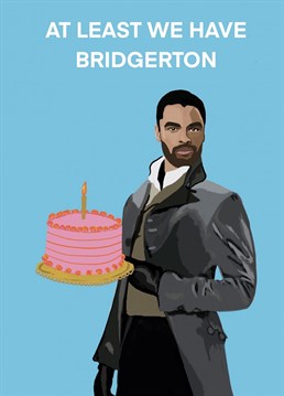 Where would we be without Bridgerton? Well still in lockdown....but at least we have Bridgerton! Brighten someone's birthday with this card featuring the Duke of Hastings and his birthday cake. Designed by Nicola Jo for Scribbler.