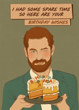 Send your close one this hilarious card with Prince Harry, some spare cake and spare birthday wishes!