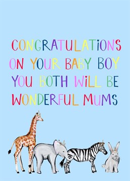 Send your friend or family a gay new baby boy card  Congratulations on your new baby boy you both will be wonderful dads