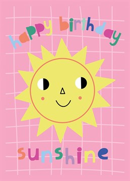 Send a colourful Happy birthday cheer with this sunny kids birthday card. Designed by Nelly's treasures.