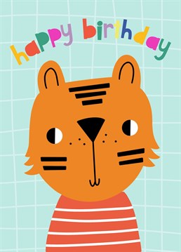 Send a big GRRRRR to the birthday boy or girl with this cute and colourful Happy Birthday Card. Designed by Nelly's Treasures.