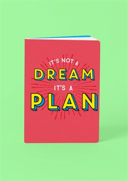 Get to work turning your can'ts into cans and dreams into plans with this Motivation notebook design. If you can picture it, you can achieve it! This A5 softback notebook is perfect bound and contains high quality lined paper. Please note this product is made to order and is non-returnable.