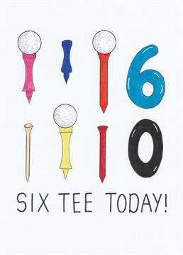 This card could be a hole in one to celebrate the big 6-0 for those who love a round of golf.