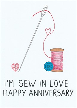 Congratulate those celebrating their anniversary with this hobby inspired card.