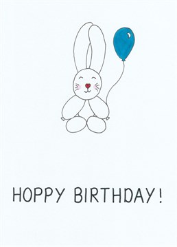 Hop to it with this fun bunny inspired birthday card for animal lovers