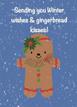 A cute gingerbread Christmas card. Perfect to send to your loved one!