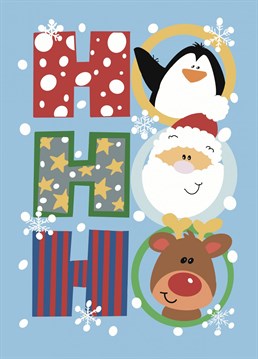 Ho Ho Ho Card. Send your friend this Cute Christmas card by Opal Designs by Nicola