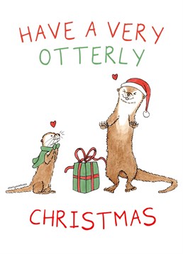 A unique Otter Christmas Card for the festive season!