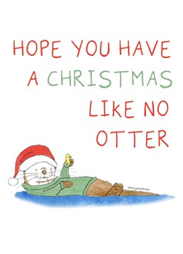Surprise someone this Christmas with a unique and festive Sea Otter Christmas Card.
