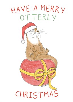 Surprise someone this Christmas with a unique and festive Otter Christmas Card.